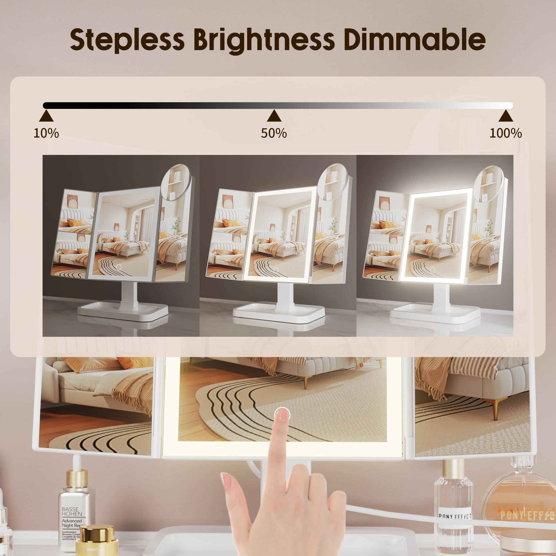 Stepless Brightness Dimmable

10% 50% 100%
