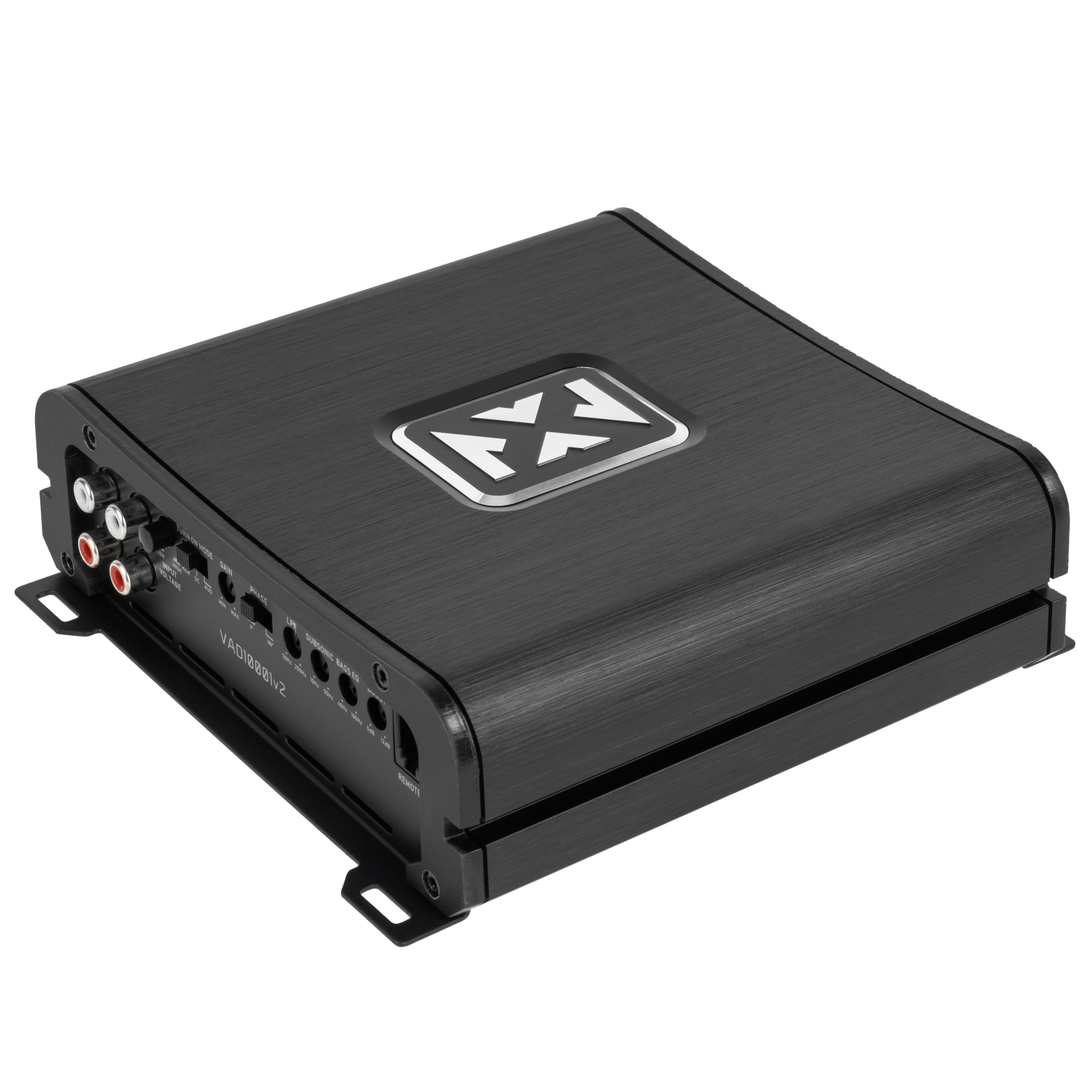 Left. NVX - VAD10001 v2 Monoblock Class D Amplifier, 1000W RMS, 1/2/4-ohm Stable, Bass Boost, for Car/Marine/UTV/Motorcycle.