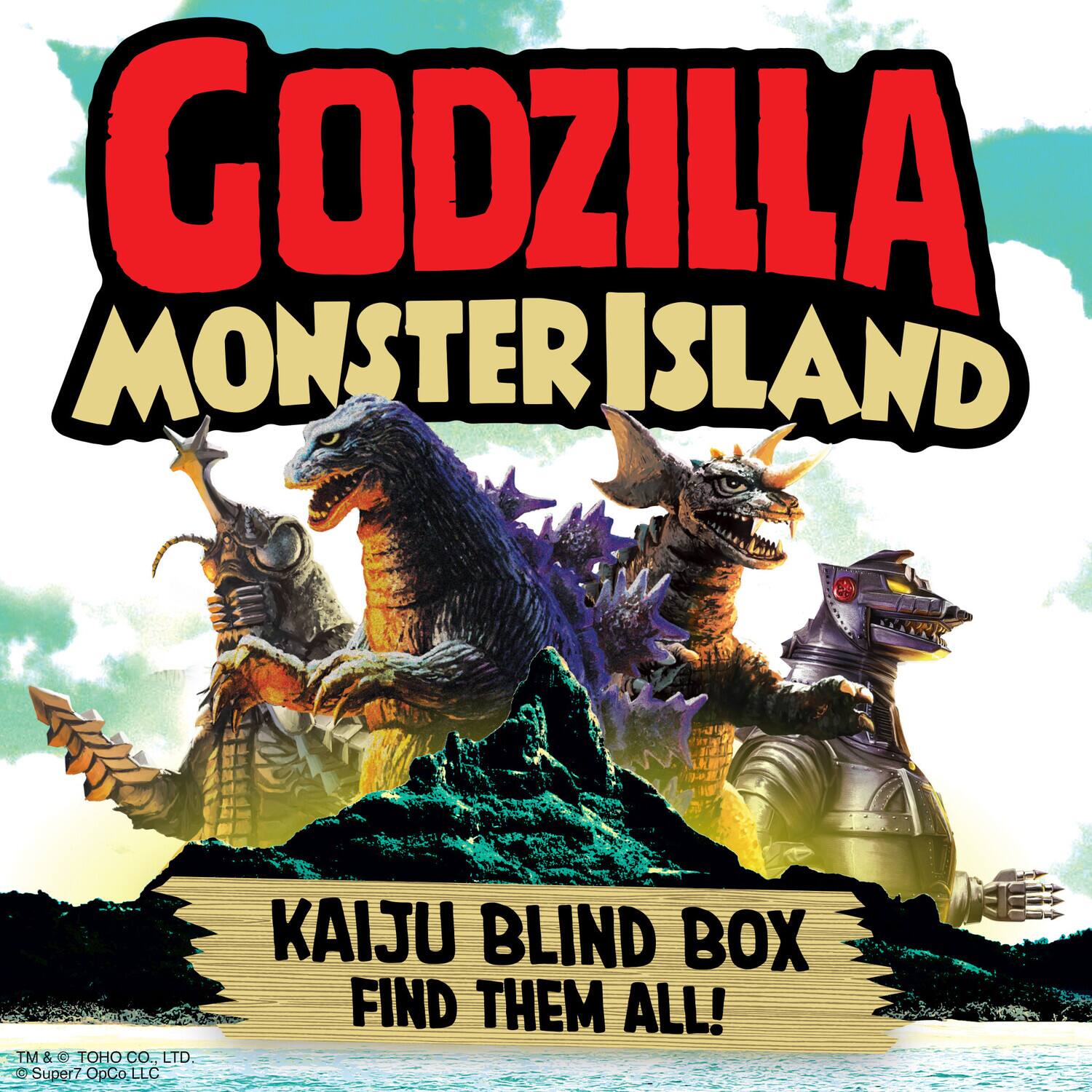 GODZILLA MONSTER ISLAND TM & TOHO-CO., LTD. Super7 OpCo LLC KAIJU BLIND BOX FIND THEM ALL!