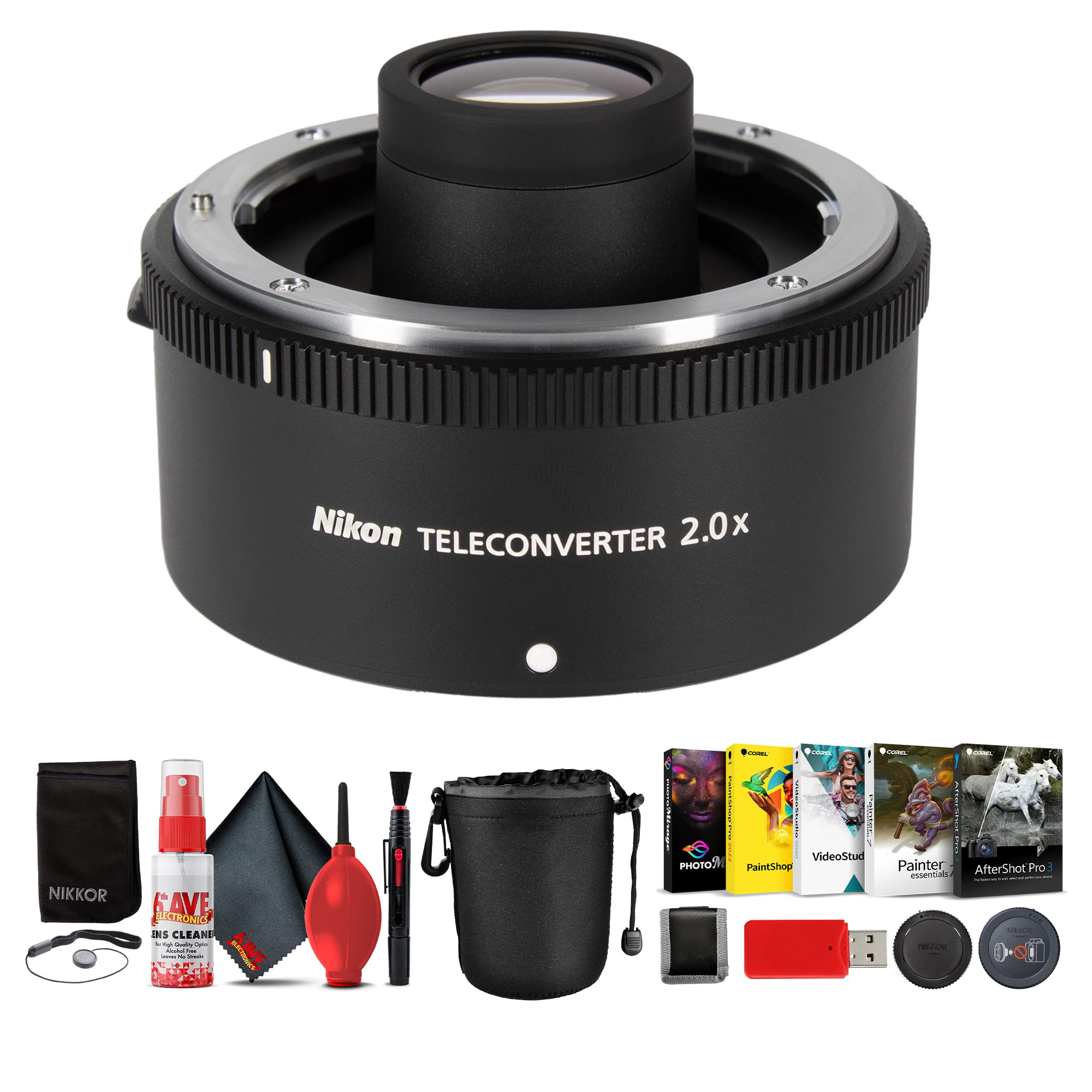 Nikon - Z Teleconverter TC-2x Z-Mount Lens 2.0x AF VR Bundle +64GB +Filter