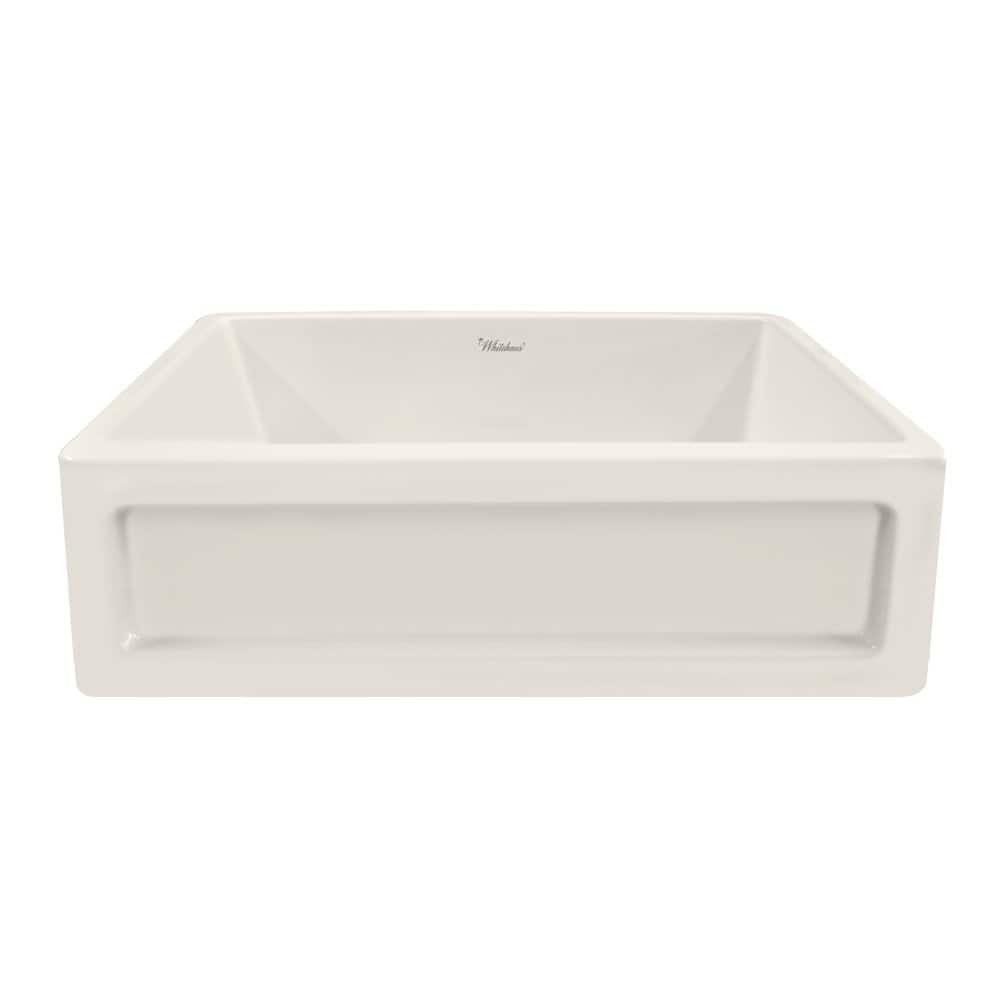 Whitehaus - Shakerhaus 33" Reversible Kitchen Fireclay Sink - Brown