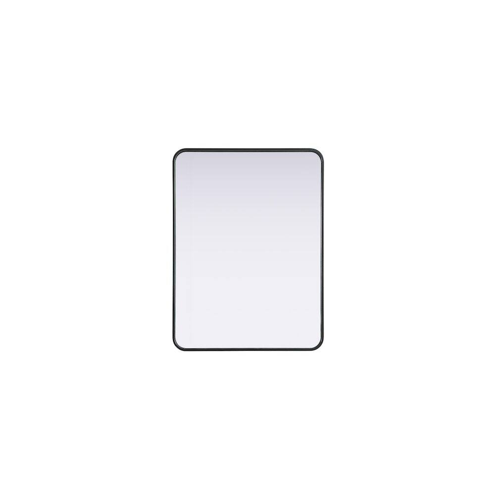 Alt View 8. Elegant Decor - Contour Metal Rectangle Mirror 24x32 in Black - Black.