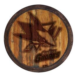 The Fan-Brand - San Jose Sharks 21'' x 21'' Faux Barrel Top Sign - Multicolor
