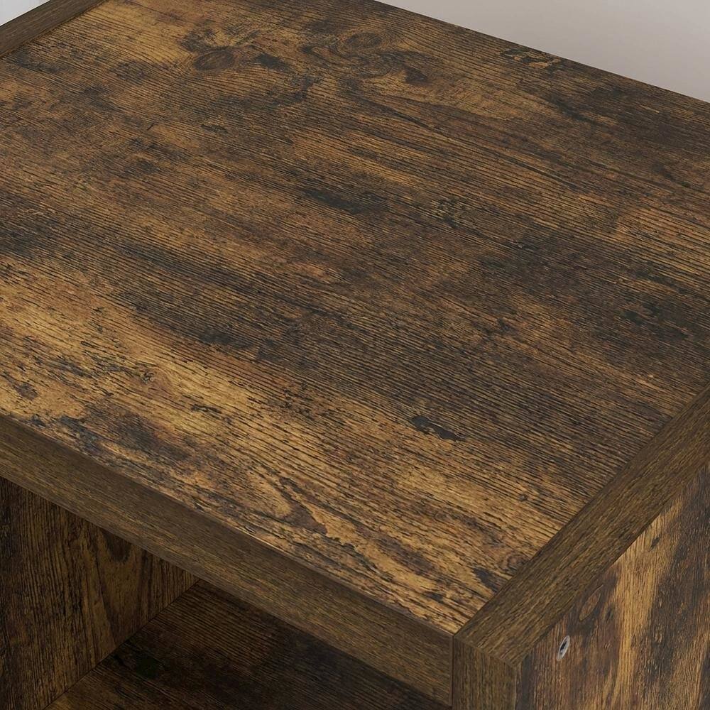 Alt View 1. FurniFact - Engineered Wood Bookcase with Stable Design for Home or Office Use - Amber Pine.