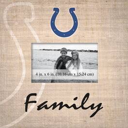 Fan Creations - Indianapolis Colts 10'' x 10'' Burlap Pattern Frame - Multicolor