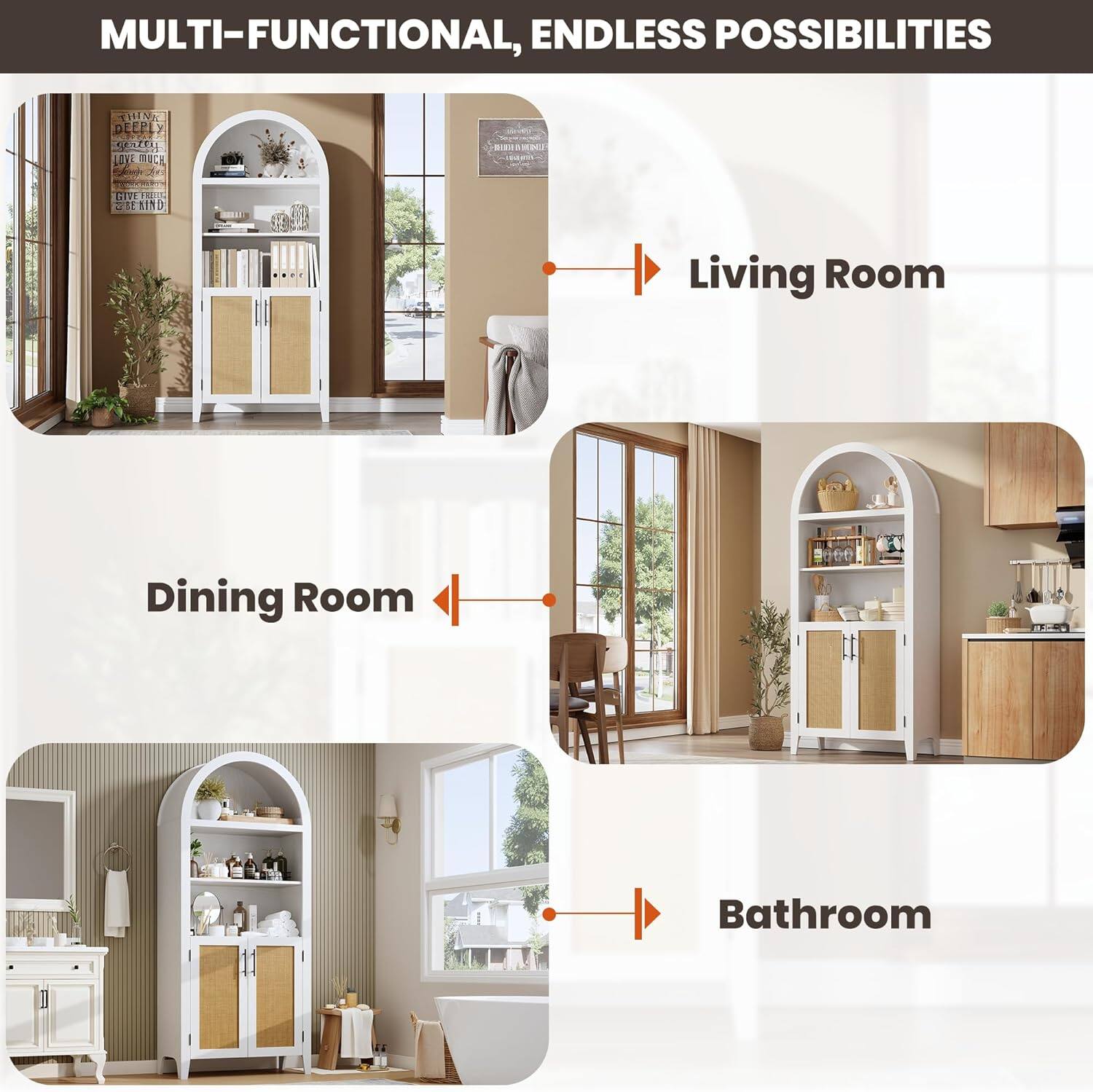 MULTI-FUNCTIONAL, ENDLESS POSSIBILITIES

Living Room

Dining Room

Bathroom