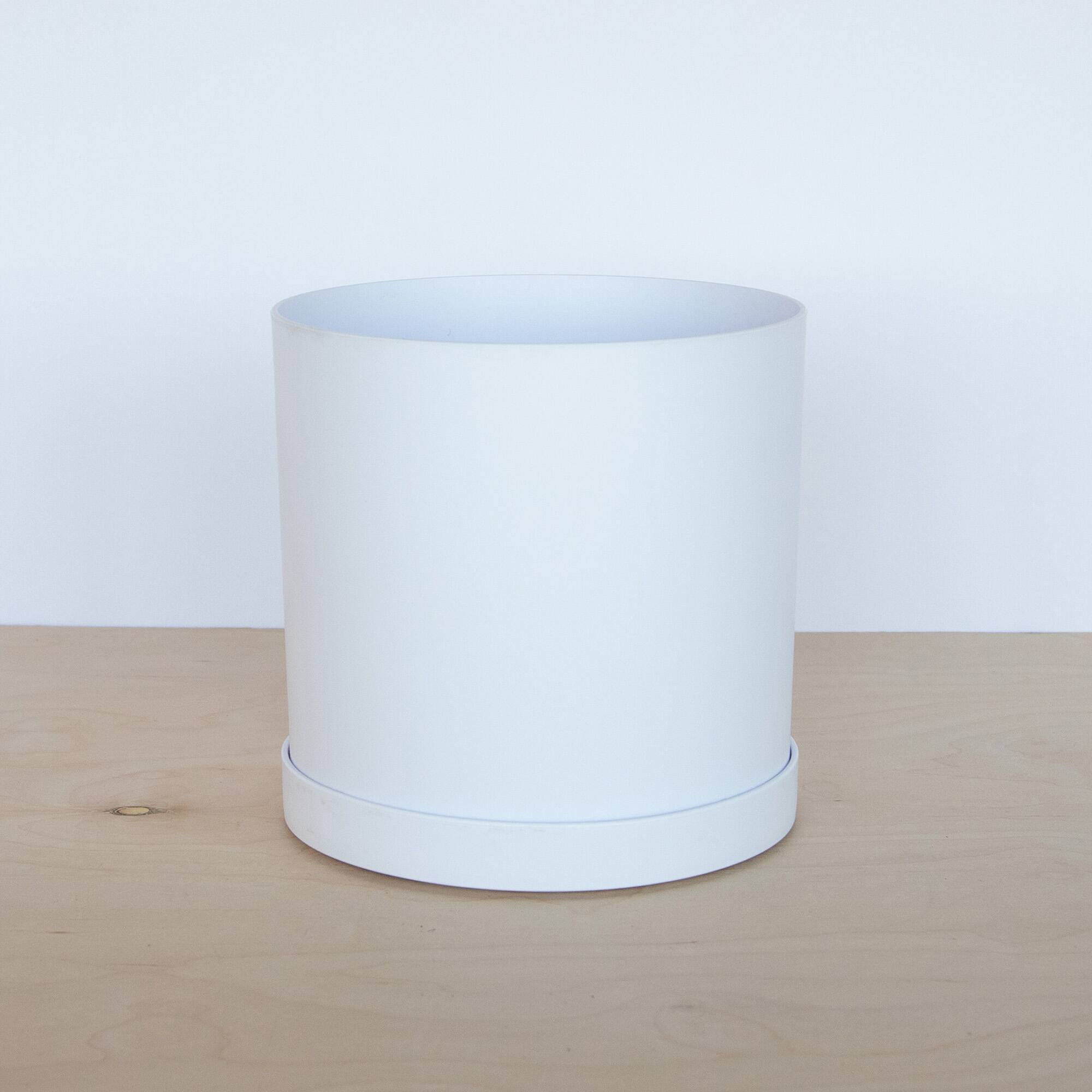 Alt View 3. Bloem - White 10" - Mathers Pot Planter.