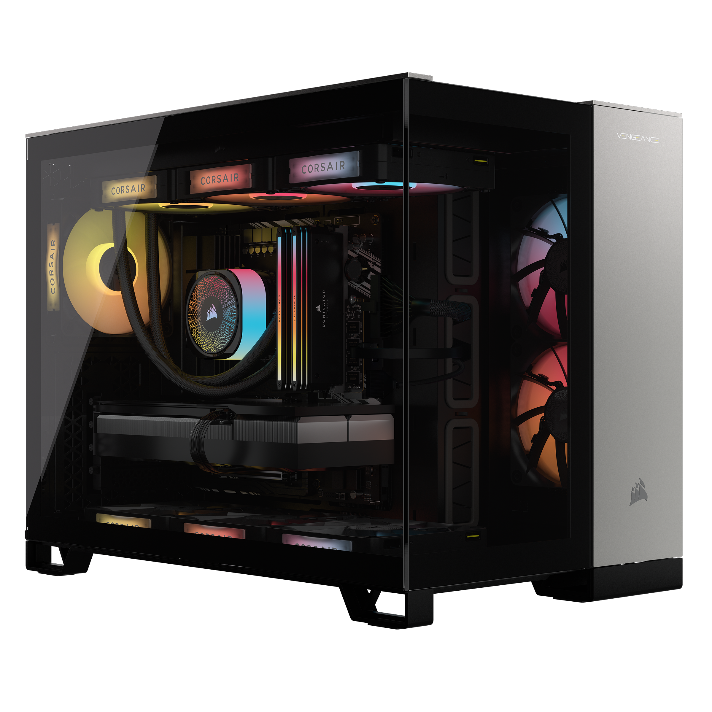 CORSAIR - VENGEANCE i5200 Gaming Desktop-Intel Core Ultra 9 285K-64GB DDR5 6400MHz-NVIDIA GeForce 5090-2TB SSD-2TB SSD - Black - Front_Zoom