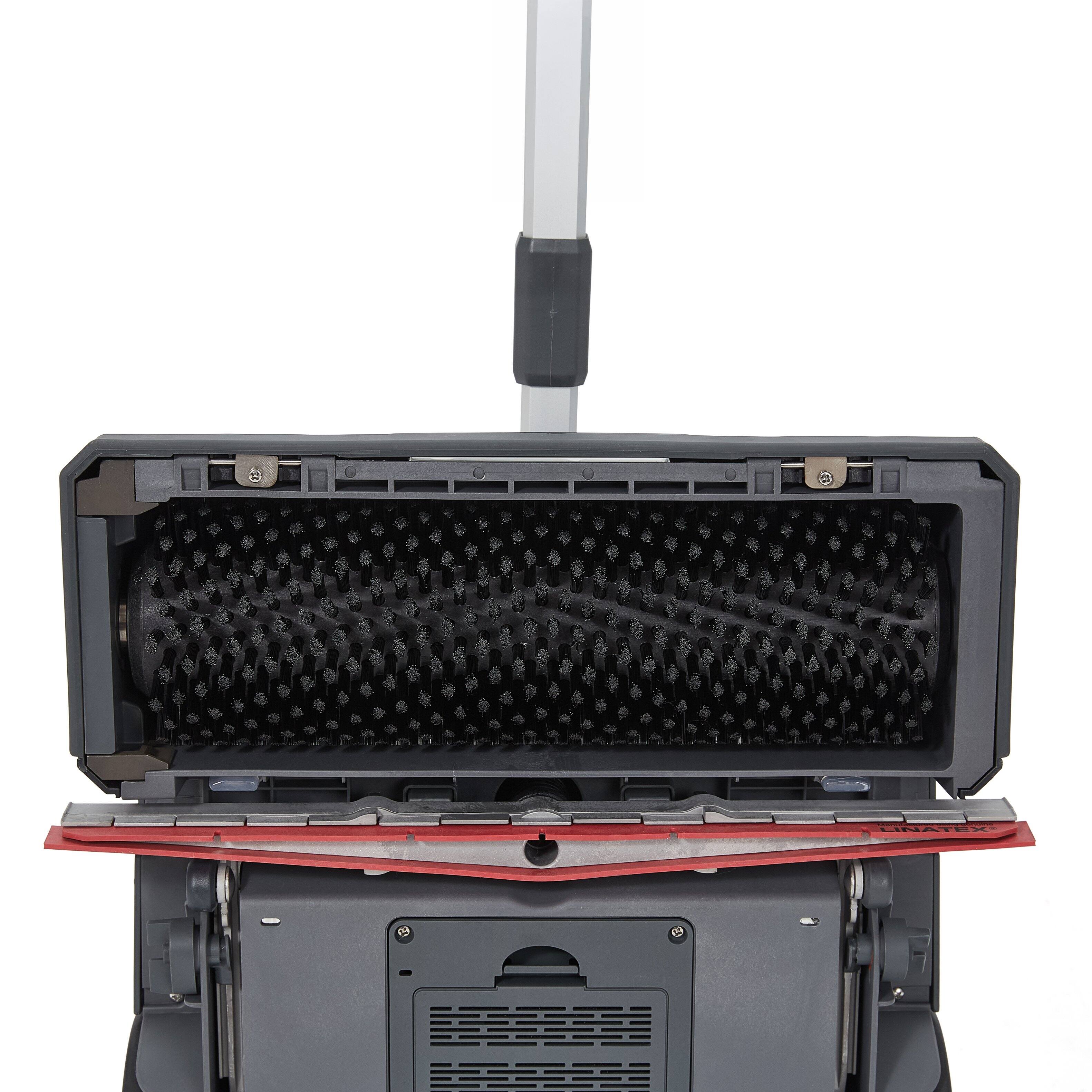 Alt View 7. Dapper Supply - Battery Powered Walk Behind Mini Floor Scrubber Compact Portable 14 Inch 75 Min Runtime 350 RPM Commercial Use - Black.
