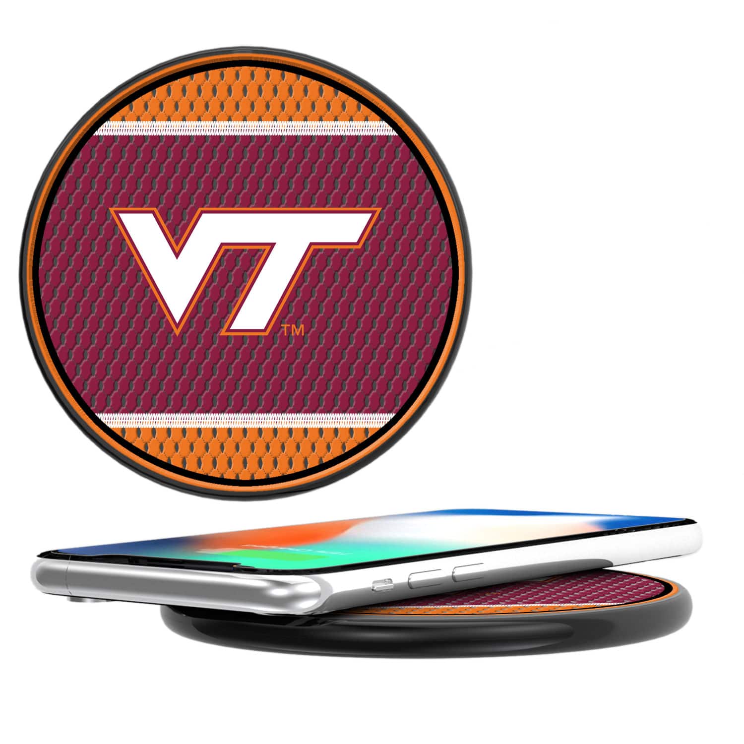 Keyscaper - Virginia Tech Hokies Wireless Charging Pad - Multicolor