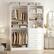 Front. Aheaplus - 46.3" Walk-in Closet Organizer System with 4 Wooden Drawers and 2 Hanging Rods - White.