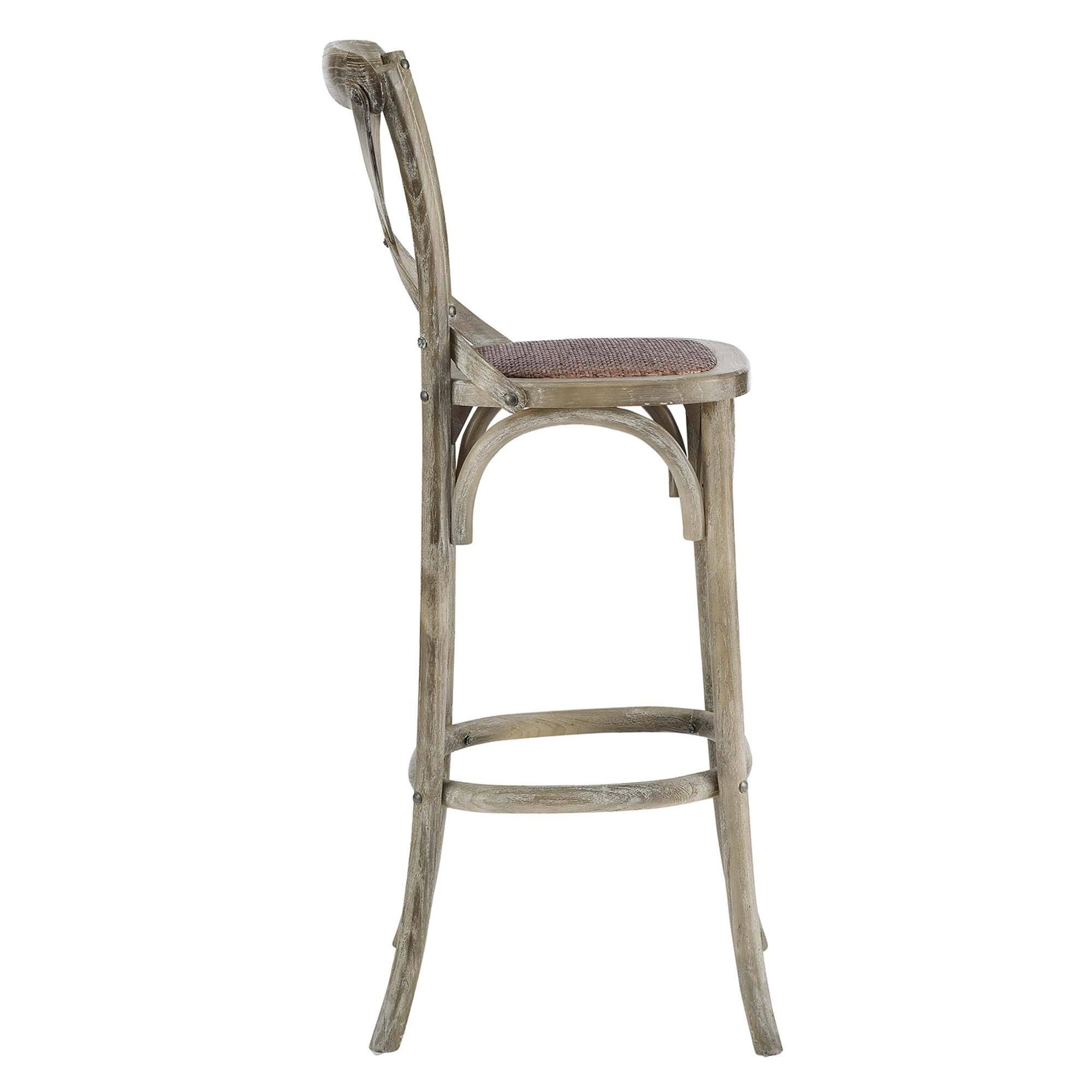 Back. Modway - Gear Bar Stool - Gray.