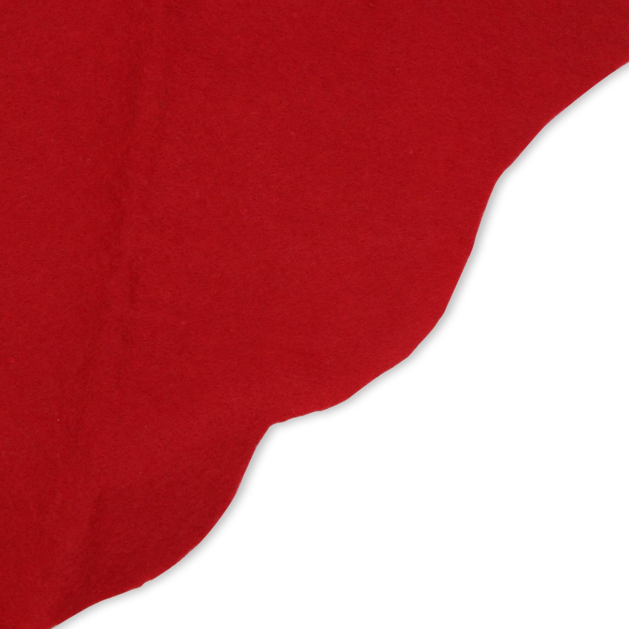 Alt View 4. Northlight - Christmas Tree Skirt with Scalloped Edge  - 38" - Red - Red.
