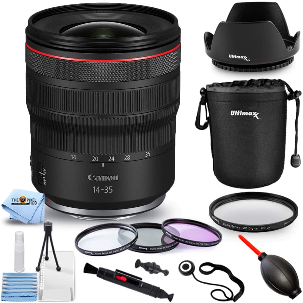 Canon - RF 14-35mm f/4L IS USM Lens 4857C002 - 10PC Accessory Bundle