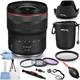 Canon - RF 14-35mm f/4L IS USM Lens 4857C002 - 10PC Accessory Bundle