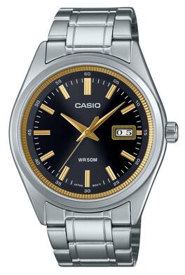 Casio - Standard Analog Stainless Steel Dial Quartz MTP-B180D-1A2V Men's Watch - Black