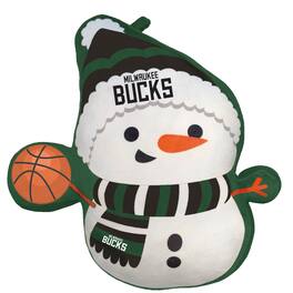 Pegasus - Milwaukee Bucks Holiday Snowman Plushlete Pillow - White