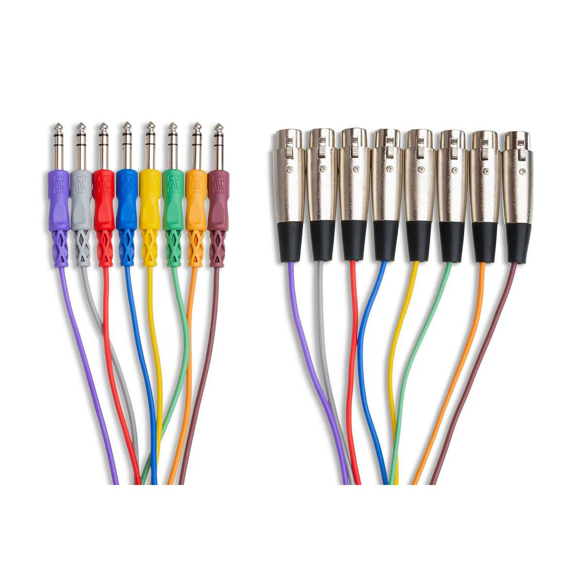 Alt View 1. Hosa Technology - Hosa Technology 22.9' 8-Ch Stereo 1/4" Male Phone to 3-Pin XLRF Snake Cable.