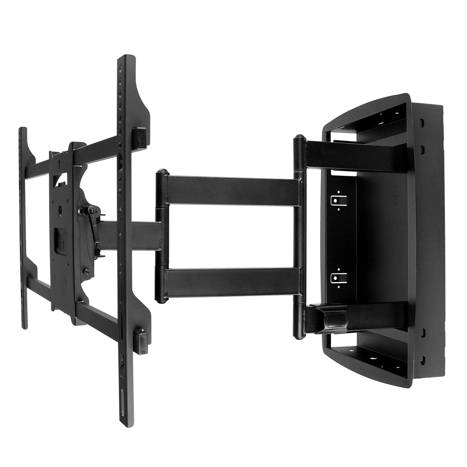 Front. Mount-It! - Recessed Full Motion TV Wall Mount for 32–70" – 26.8" Extension, Flush Fit, Heavy Duty, VESA Compatible - Black.