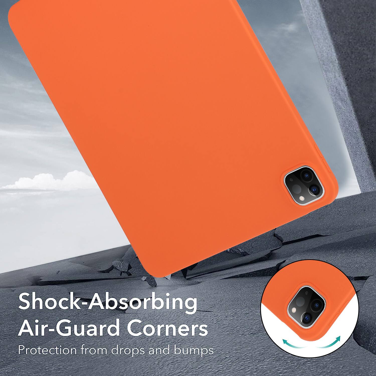 Shock-Absorbing Air-Guard Corners  
Protection from drops and bumps
