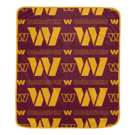 Pegasus - Washington Commanders 50" x 60" Repeat Big Logo Wordmark Ultra Soft Blanket - Multicolor