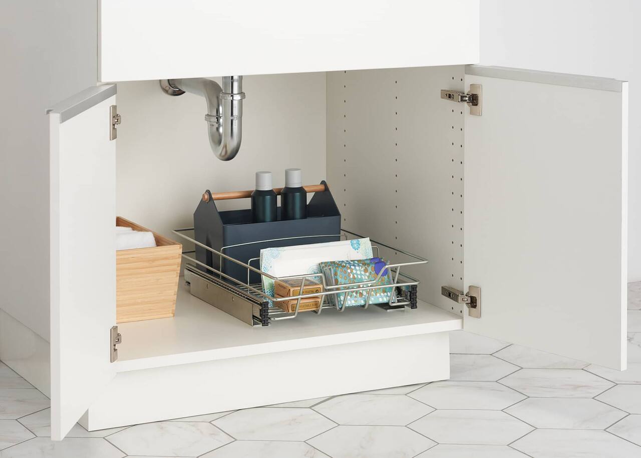 Alt View 15. TRINITY - PRO EcoStorage 13" Sliding Drawer 2-Pack Chrome - Chrome.