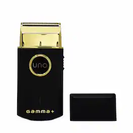 Gamma+ - Uno Travel Sized Single USB Rechargeable Mens Foil Shaver with Cap - Black