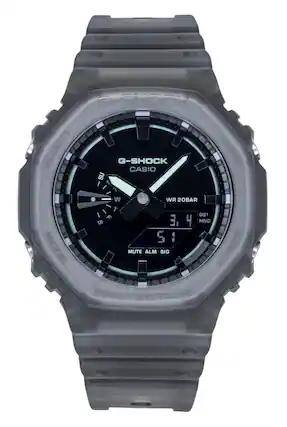 G-SHOCK ADJUST G-SHOCK CASIO SU I W WR 20BAR T DST F 3, 4 S HND 5 : MODE MUTE ALM SIG START PROTECTION