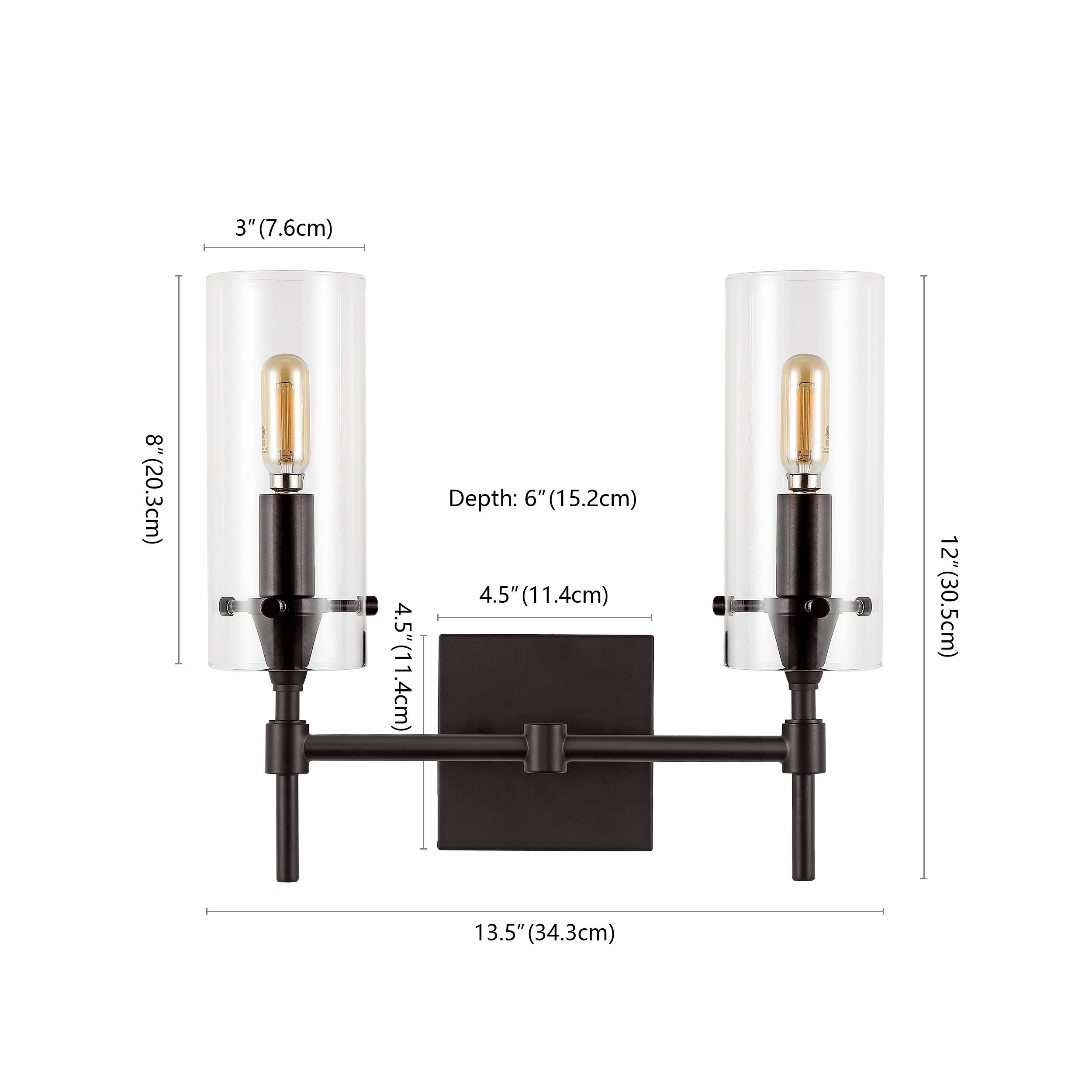 3" (7.6cm)  
8" (20.3cm)  
4.5" (11.4cm)  
Depth: 6" (15.2cm)  
12" (30.5cm)  
13.5" (34.3cm)