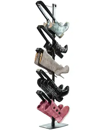 Front. ThinkLink Electronic - Standing Rack - As Seen On Rachael Ray Clean Up Your Floor & Protect Boots 5-pair Storage Organizer - Default.