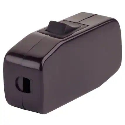 Front. Leviton - Appliance Feed-Through Rocker Switch Single Pole Single Throw 3A 120V AC Model 5410 - Brown.