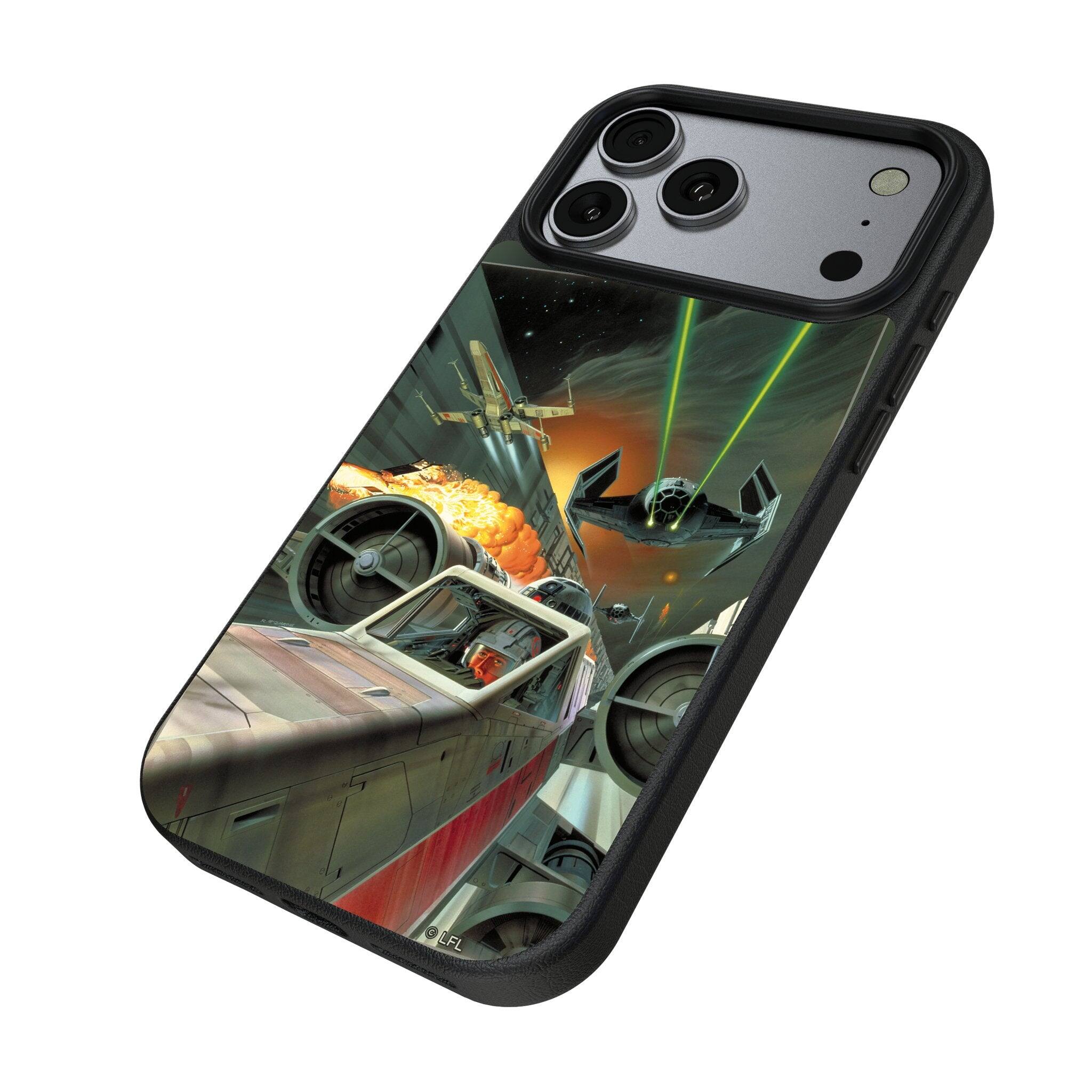 Angle. Keyscaper - Star Wars: A New Hope Portrait MagSafe Compatible Phone Case - Apple iPhone 17 Pro Max - X-Wing.