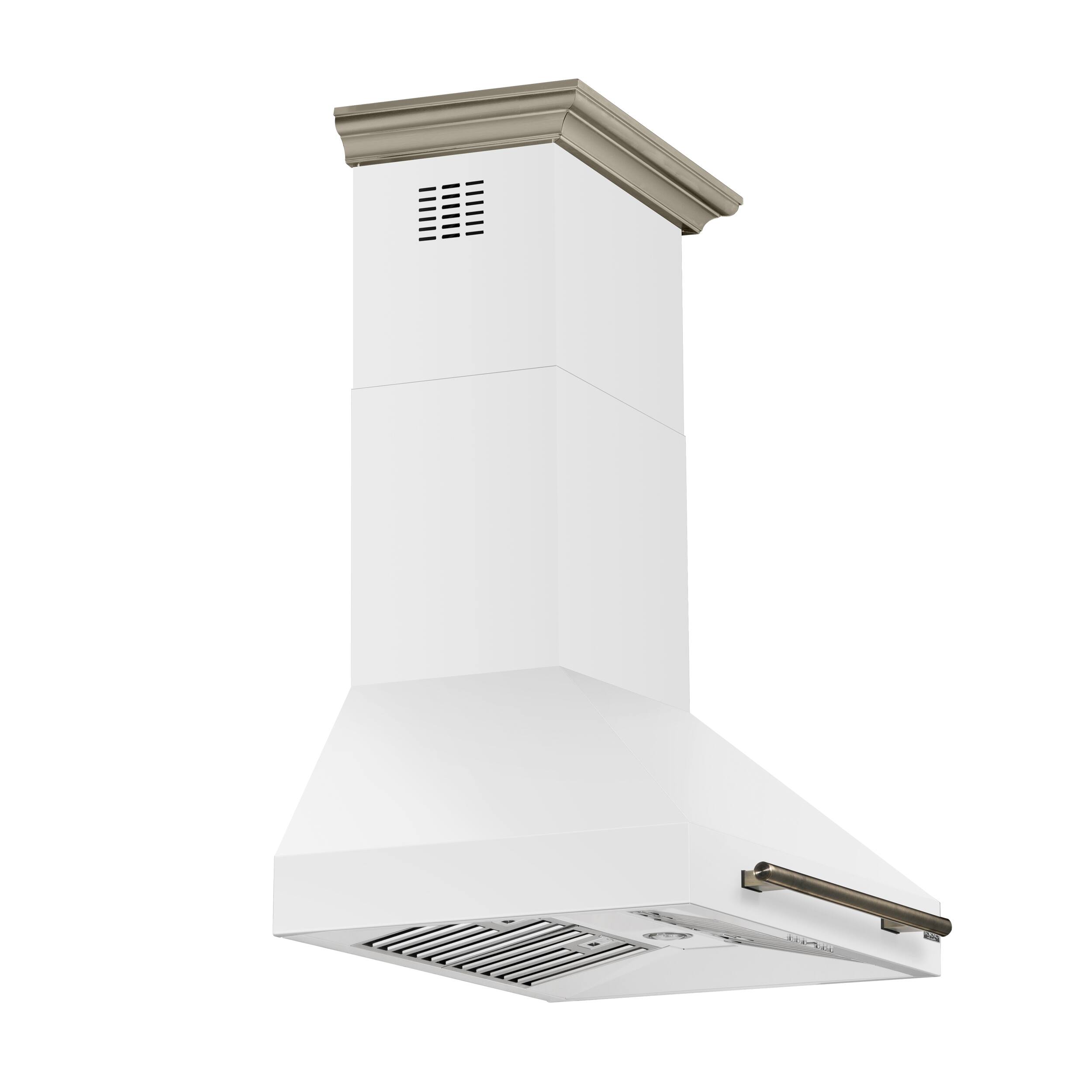 Alt View 1. Forno Appliances - Aria 30 in. Convertible Wall-Mounted Range Hood - White.