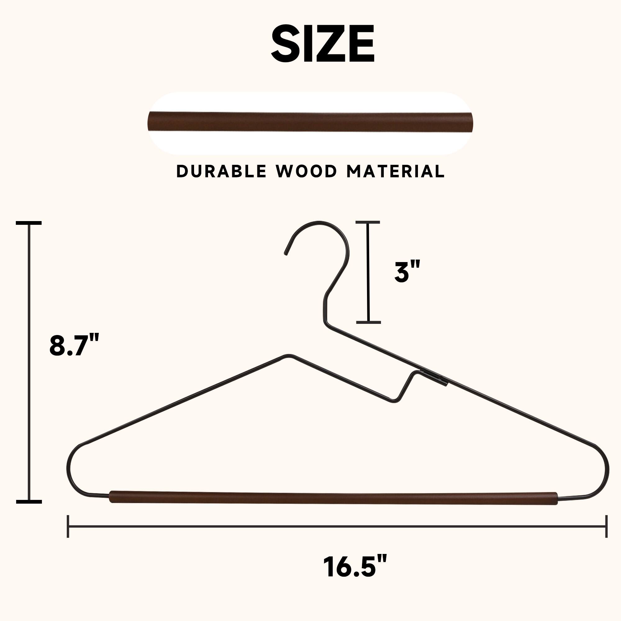 Sure, here is the corrected and grouped text from the image:

---

**SIZE**

- **DURABLE WOOD MATERIAL**

  - **8.7"**
  - **3"**
  - **16.5"**

---