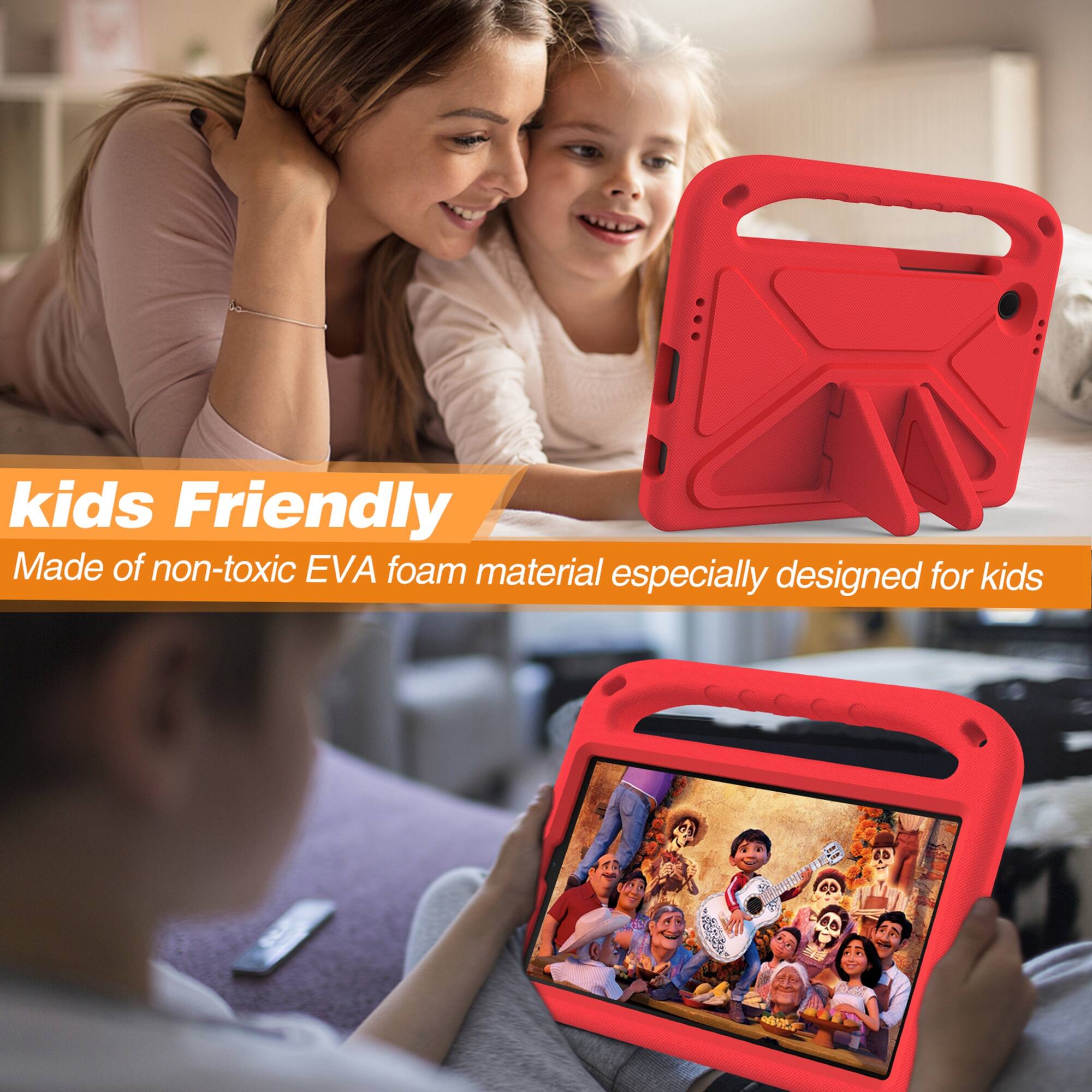 kids Friendly  
Made of non-toxic EVA foam material especially designed for kids