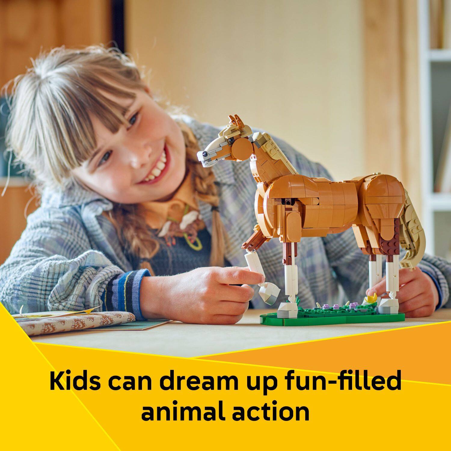 Kids can dream up fun-filled animal action.