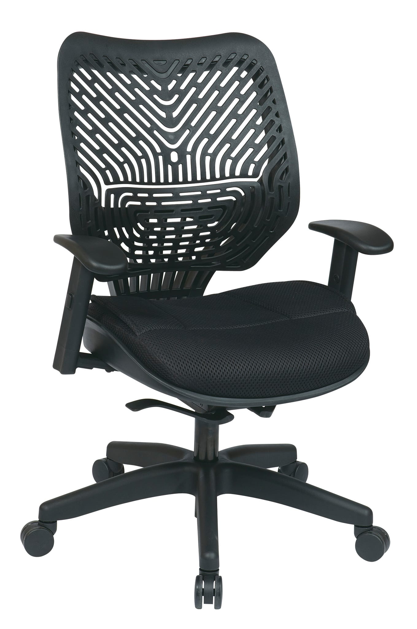 Office Star Products - Unique Self Adjusting SpaceFlex® Back Managers Chair - Black