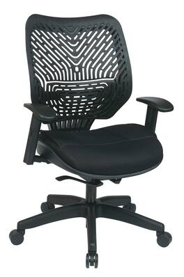 Office Star Products - Unique Self Adjusting SpaceFlex® Back Managers Chair - Black