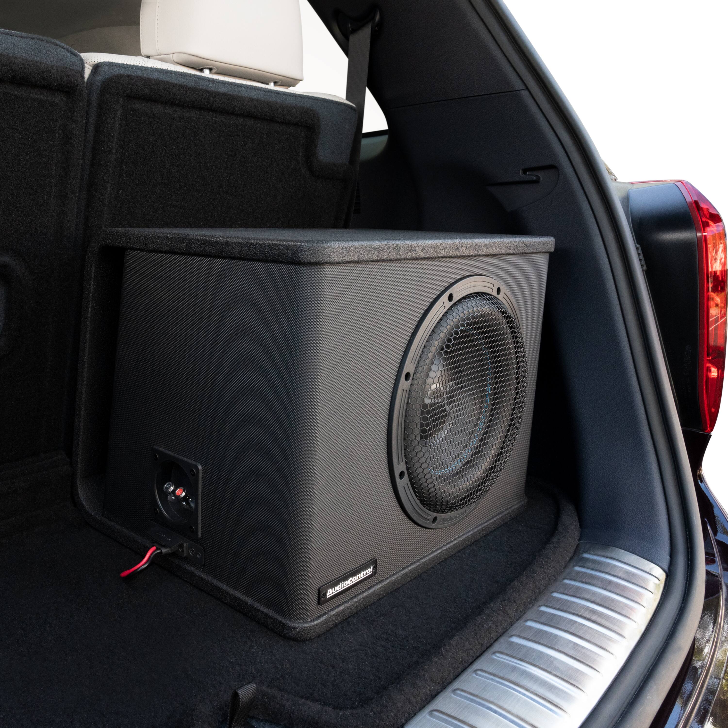Alt View 23. AudioControl - Spike Series 10” Single-Voice-Coil 2-Ohm Loaded Vented Subwoofer Enclosure - Black.