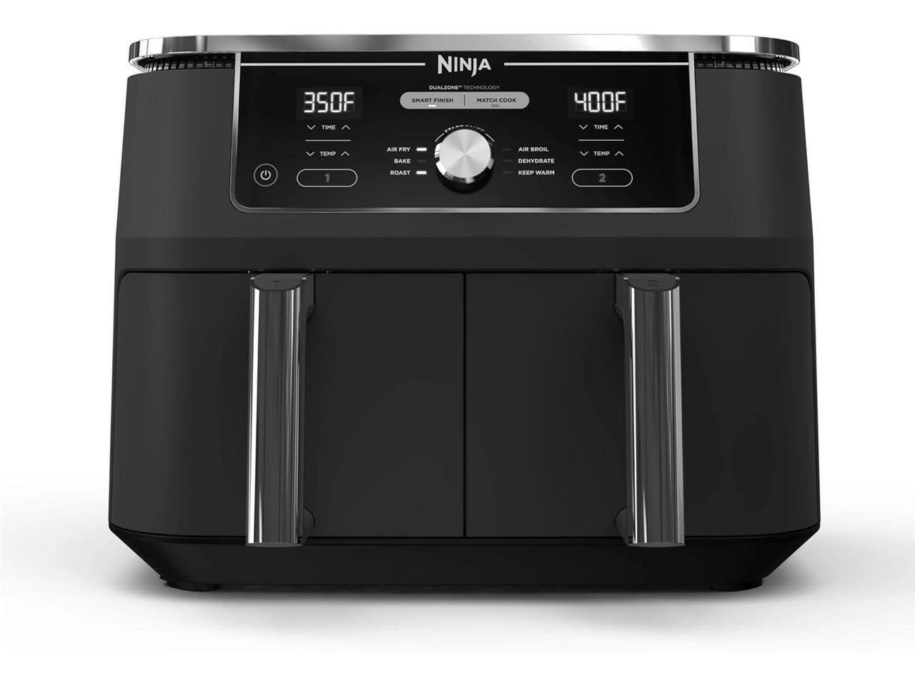 350F TIME NINJA IOLIAU TECHNOLOGY SMART TONISN MATCH COOK 400F TIME TEMP AIR FRY BAKE AI BROIL DEMYDRATE TEMP 1 ROAST KEEP WARM 2

Corrected:
350F TIME NINJA IOLIAU TECHNOLOGY SMART FINISH MATCH COOK 400F TIME TEMP AIR FRY BAKE AIR BROIL DEMYDRATE KEEP WARM 1 2