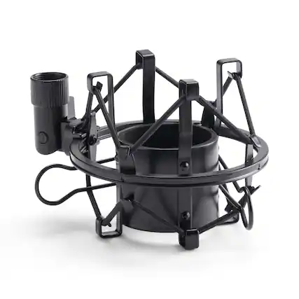 Front. On Stage Stands - On-Stage MY410 Shock Mount for Studio Mics (42–48 mm) (Elastic Suspension Mount for Large-Diaphragm Condenser - Black.