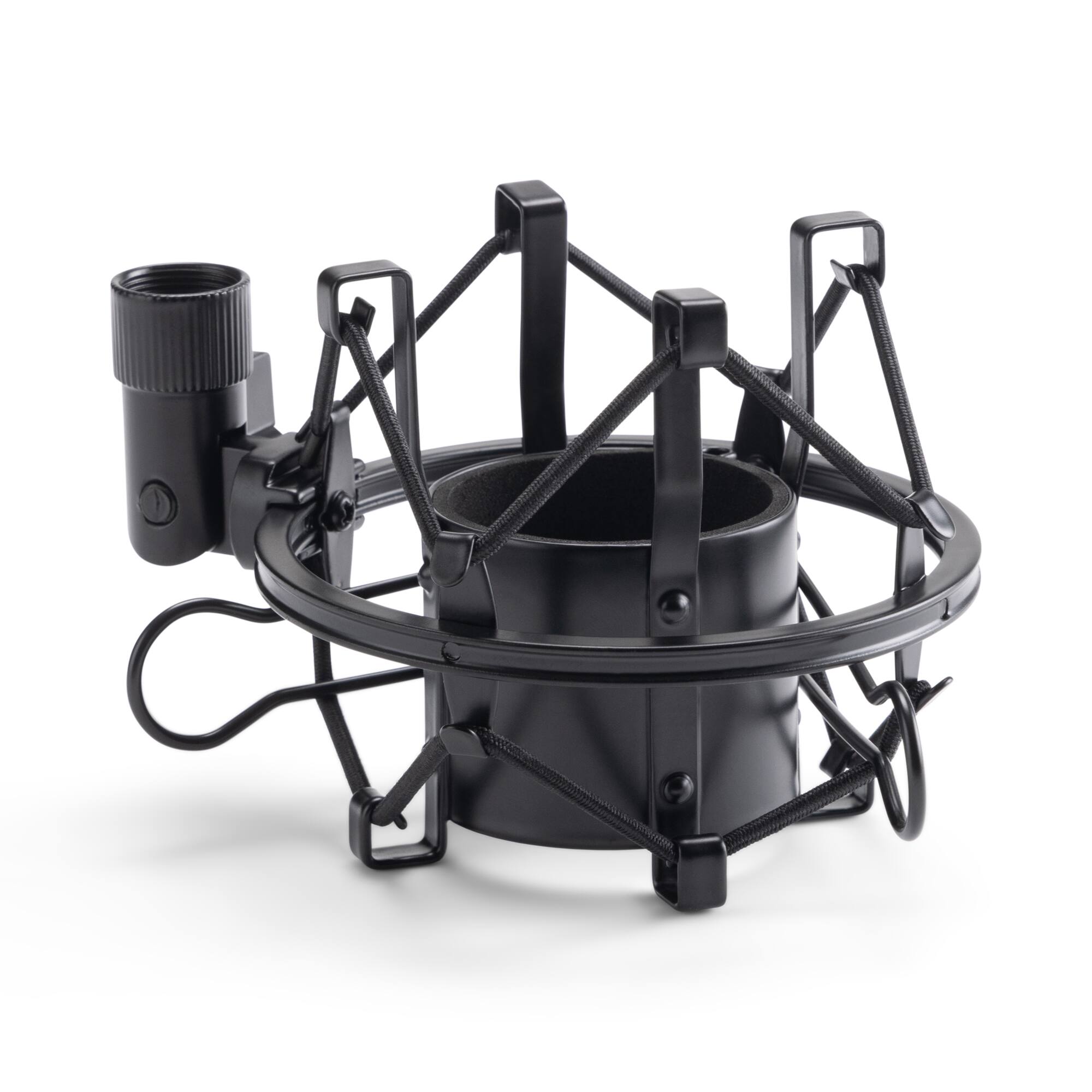 Front. On Stage Stands - On-Stage MY410 Shock Mount for Studio Mics (42–48 mm) (Elastic Suspension Mount for Large-Diaphragm Condenser - Black.