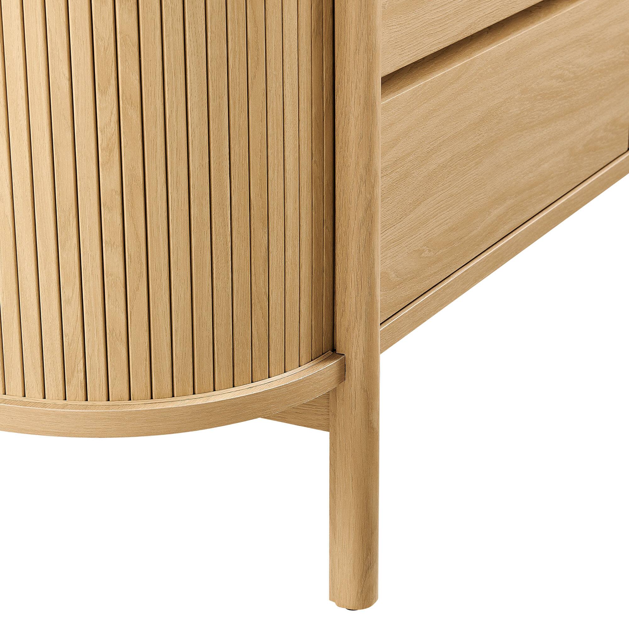 Alt View 5. Modway - Cadence 6-Drawer Curved Dresser by Modway - Oak.