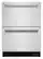 Front. KitchenAid - 4.29 Cu. Ft. Built-In Mini Fridge with Double-Drawer Refrigerator/Freezer - Stainless Steel.