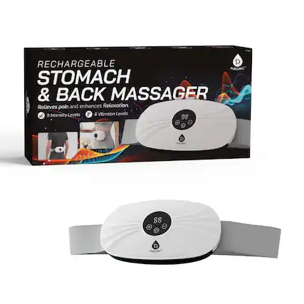 RECHARGEABLE PURSONIC STOMACH & BACK MASSAGER
Relieves pain and enhances Relaxation.
9 Intensity Levels
6 Vibration Levels