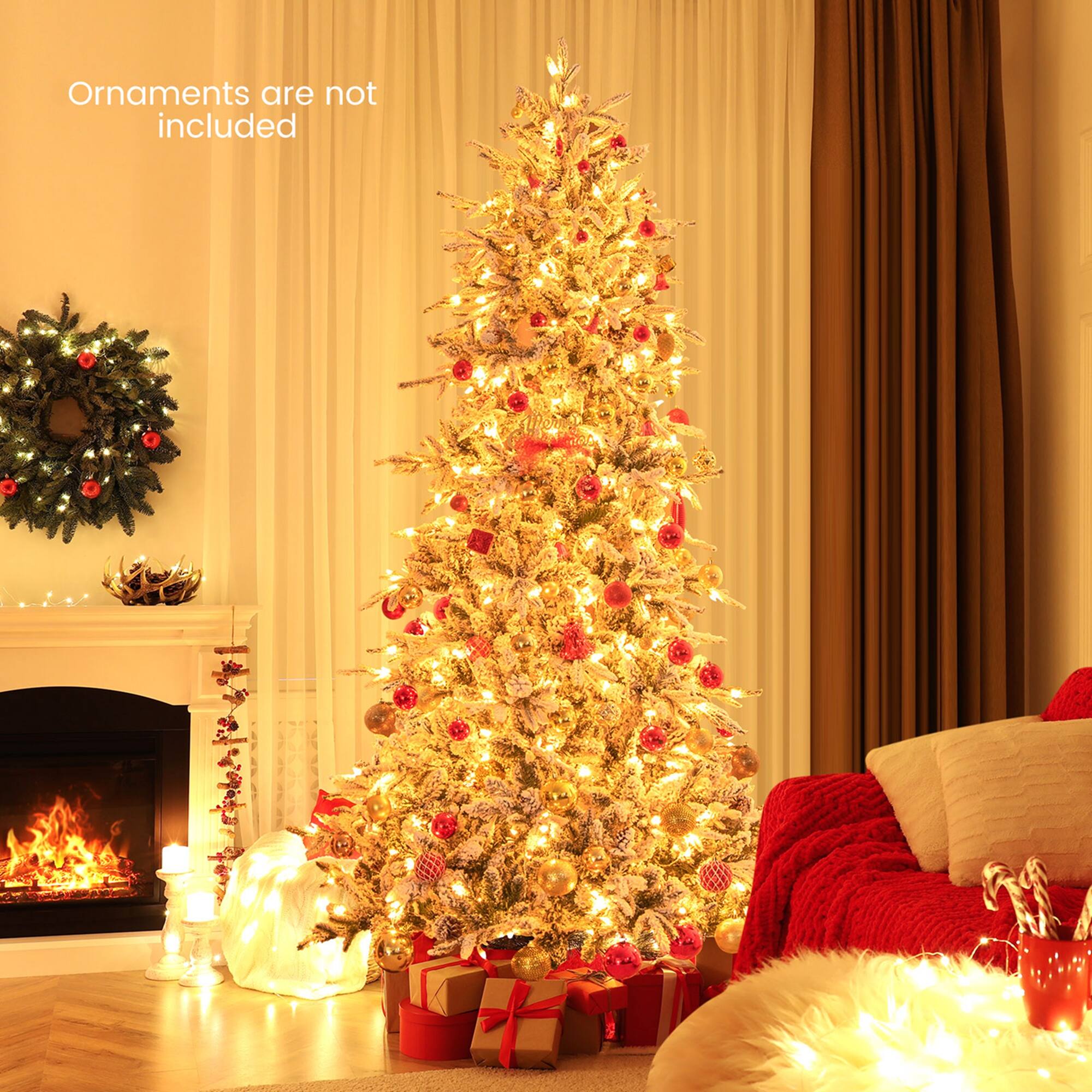 Ornaments are not included.