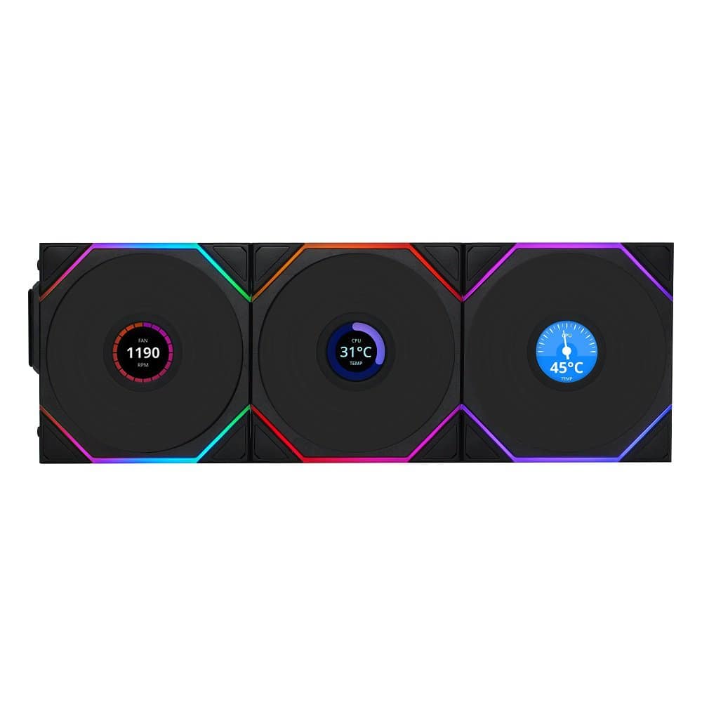 【まとめ売り】 LIANLI WIRELESS セット Lian Li UNI Fan TL LCD 120 Wireless LCP Fan Blade Customizable RGB