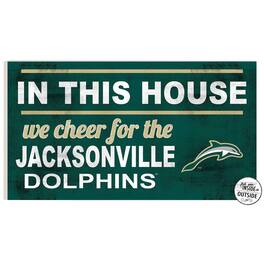 Jardine - JU Dolphins 11" x 20" Indoor/Outdoor In This House Sign - Green