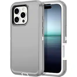 Entronix - iPhone 16 Pro Case - Heavy Duty Triple-Layer Protection - Gray