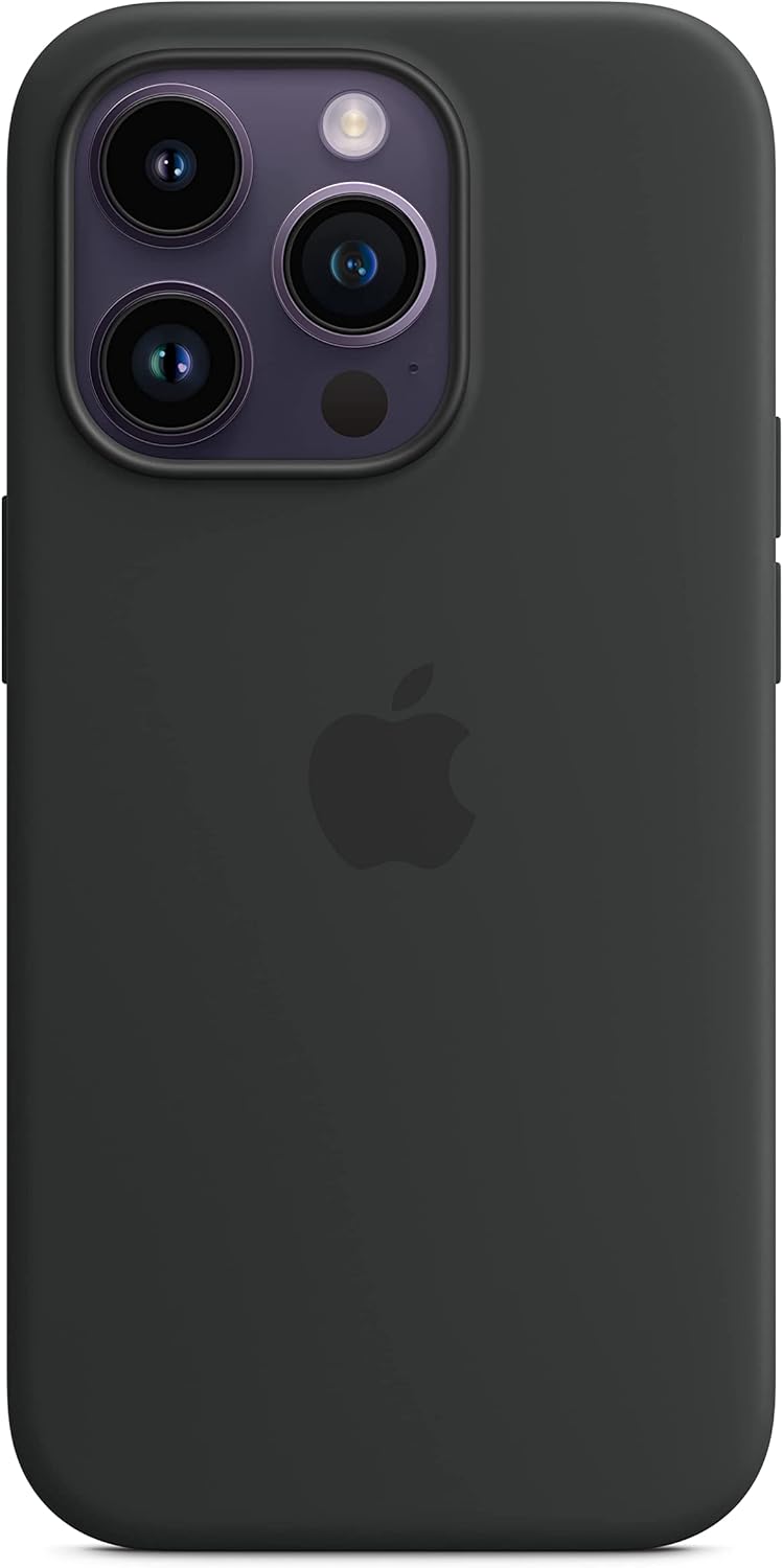 Apple - Silicone Case with MagSafe for iPhone 14 Pro - MPTE3ZM/A | Color: - Black